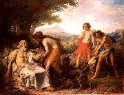 Lepic Ludovic Napoleon Homere dans lile de Scyros oil on canvas